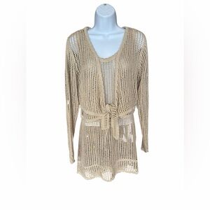 SEA SUPPLY 3 Piece Crochet Boho Style Cover Up size medium/ large